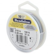 Fil Cablé 19 brins 0.46 mm - Beadalon - Argenté Satiné x31 m|raw }}