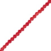 Perles rondelles facettées - rondes aplaties 3.5x3 mm - Opaque Rouge foncé x32cm|raw }}