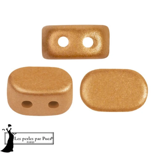 Perles en verre Lipsi® par Puca® 4x6 mm - Apricot Metallic Mat x10g