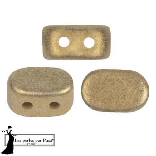 Perles en verre Lipsi® par Puca® 4x6 mm - Gold Metallic Mat x10g
