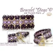 Perles en verre Lipsi® par Puca® 4x6 mm - Light Blue Metallic Mat x10g