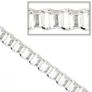 Chaîne maille vénitienne 1.6 mm Placage argent fin x1m|raw }}