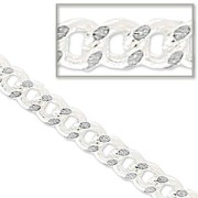 Chaîne maille gourmette 1.7 mm Placage argent fin x1m|raw }}