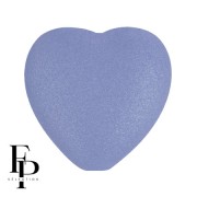 Perle coeur en verre 16x15 mm - Vogue Mauve Mat x1|raw }}