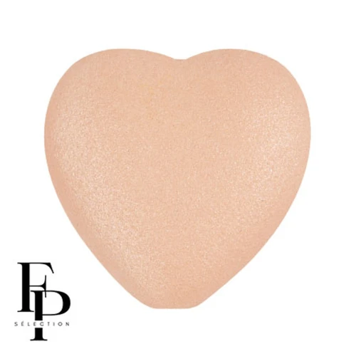 Perle coeur en verre 16x15 mm - Vogue Orange Peach Mat x1