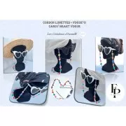 Perle coeur en verre 16x15 mm - Vogue Orange Peach Mat x1