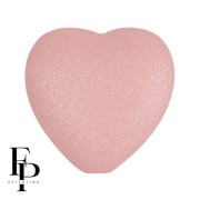 Perle coeur en verre 16x15 mm - Vogue Rose Nude Mat x1|raw }}