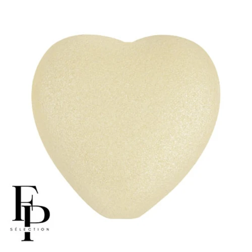 Perle coeur en verre 16x15 mm - Vogue Stone Mat x1
