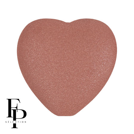 Perle coeur en verre 16x15 mm - Vogue Terracotta Mat x1