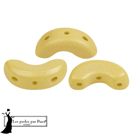 Perles en verre Arcos® par Puca® 5x10 mm - Vogue Canary Yellow Mat x10g