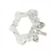 Serti griffe Edelweiss pour cabochon PureCrystal 4753 14 mm rhodié x1