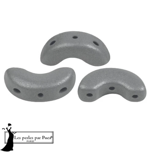 Perles en verre Arcos® par Puca® 5x10 mm - Vogue Grey Medium Mat x10g