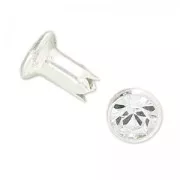 Rivet PureCrystal 53000 5 mm Crystal/argenté x1