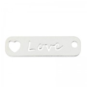 Breloque ajourée love 22 mm en Argent 925 x1