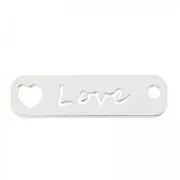 Breloque ajourée love 22 mm en Argent 925 x1