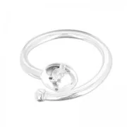 Bague flexible taille 52 pour semi-percée en Argent 925 x1