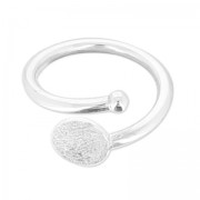 Bague flexible taille 52 avec plateau 8 mm en Argent 925 x1|raw }}