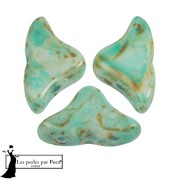 Perles en verre Hélios® par Puca® 6x10mm - White Stony Emerald x10g|raw }}