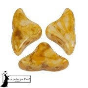 Perles en verre Hélios® par Puca® 6x10mm - White Stony Orange x10g|raw }}