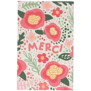 Cartes à bijoux Fleur - cartes de remerciements - Merci - Vert - Rouge - Rose x10