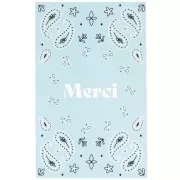 Cartes à bijoux - cartes de remerciements - Merci - motif Paisley - Bleu clair x10