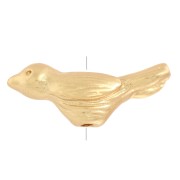 Perle oiseau 4.5x11 mm - Doré à l'or fin x1|raw }}