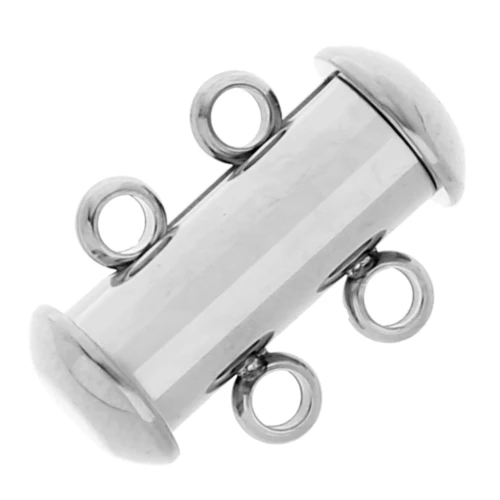 Fermoir aimanté et coulissant 2 rangs 15 mm - Acier inoxydable 304 x1