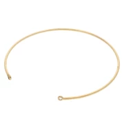 Bracelet jonc fin 1.5x170 mm avec 2 anneaux fermés - Acier inoxydable 304 Doré x1