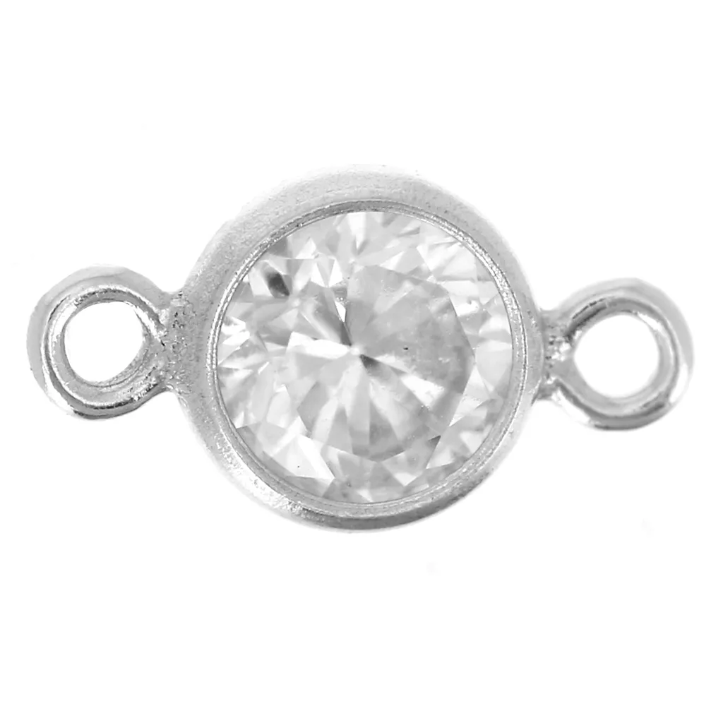 Pendentif Argent 925 Quartz Rose Rond 23mm Ref. 44828