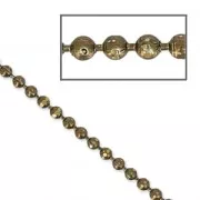 Chaîne maille boule facettée 1.5 mm Bronze x1m
