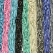 Chaîne maille boule facettée 1.5 mm Noir/doré x1m