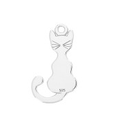 Breloque chat 16 mm en Argent 925 x1|raw }}