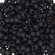Rocaille Toho 8/0 TO8R49F - Opaque Jet Mat x8g
