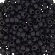 Rocaille Toho 8/0 TO8R49F - Opaque Jet Mat x8g