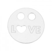 Pendentif double trous love 14 mm en Argent 925 x1|raw }}
