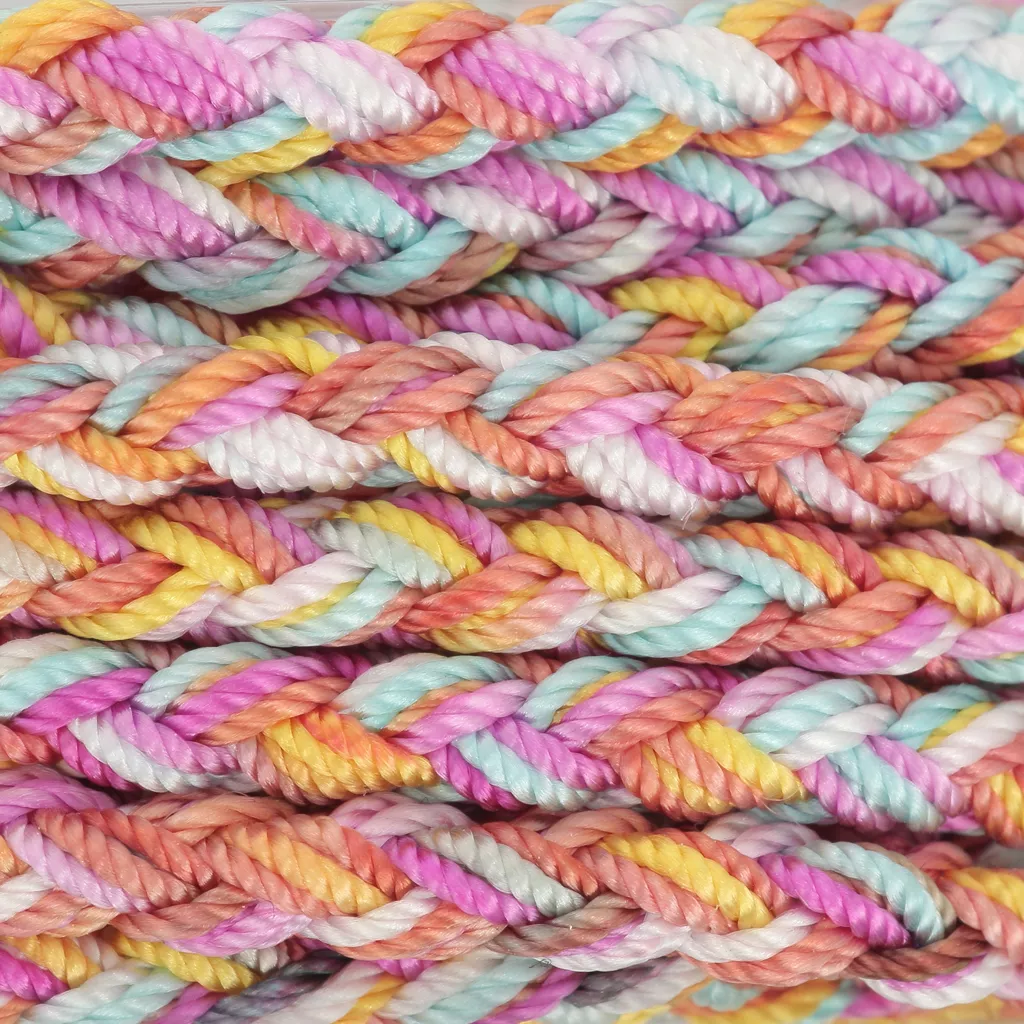 FIL NYLON TRESSE 1mm MULTICOLORE par 1 Echeveau 25m - Nylon simple