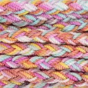 Cordon en nylon tressé 4 mm - Multicolore Pastel x3m