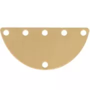Accessoire de montage et tissage multi-rangs demi-lune 25x12 mm Doré x1