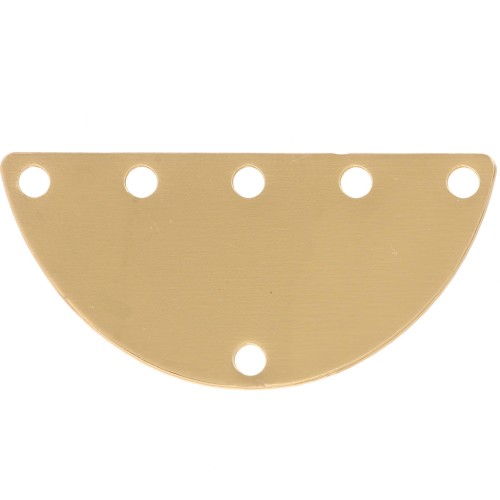 Accessoire de montage et tissage multi-rangs demi-lune 25x12 mm Doré x1