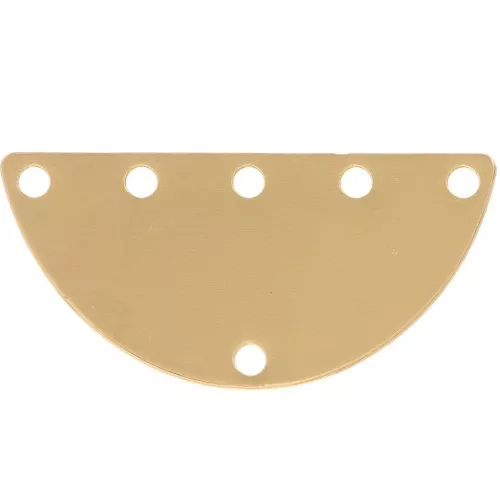 Accessoire de montage et tissage multi-rangs demi-lune 25x12 mm Doré x1