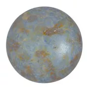 Cabochon rond en verre par Puca® 25 mm - Opaque Green Turquoise Spotted x1
