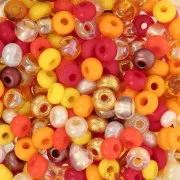 Perles rocailles Preciosa 6/0 4 mm - Mix Sun x20g