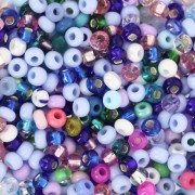 Perles rocailles Preciosa  8/0 - 3 mm - Mix Green Blue Pink x20g