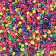 Perles rocailles Preciosa 11/0 2 mm - Mix Multicolore Terra Intensive Lined x20g