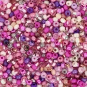 Perles rocailles Preciosa 11/0 2 mm - Mix Rose - Violet x20g