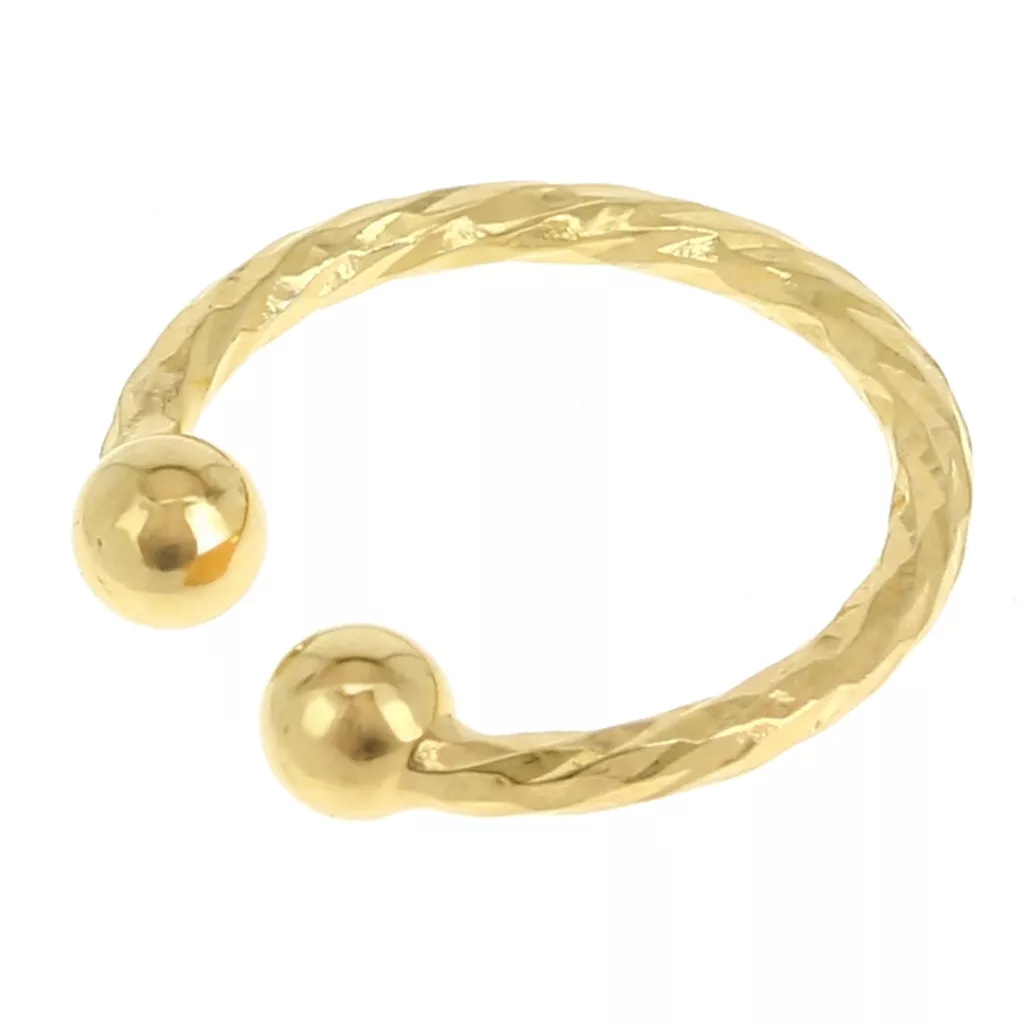 Boucles D'oreilles Clous (puces) Boules Plaqué Or 750/000 - Garanti Sans Nickel - Marque Petugons - Neuf Avec étiquettes