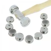 Marteau avec 9 embouts pour texturiser le métal x1