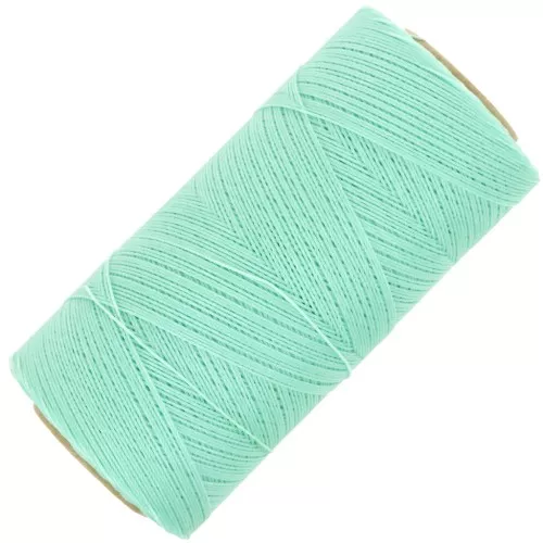 Bobine de fil ciré Linhasita pour micro macramé 0.35 mm Menthe Glacée (1436) x448m