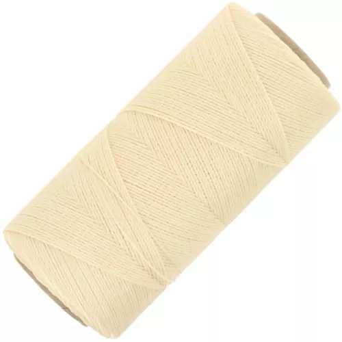 Bobine de fil ciré Linhasita pour micro macramé 0.5 mm - Lin clair (1438) x335m