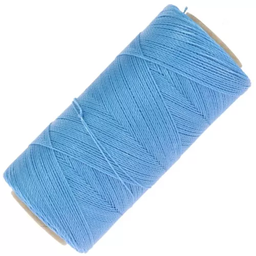 Bobine de fil ciré Linhasita pour micro macramé 0.5 mm - Bleu maya (1443) x335m